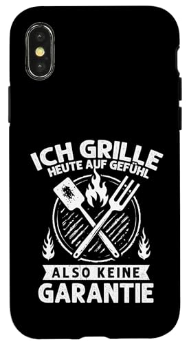 Ich grille auf Gefühl Vatertag Grillen Spruch Männer Papa Hülle für iPhone X/XS von Ich grille auf Gefühl Vatertag Geschenk Papa