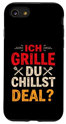 Ich grille du chillst Vatertag Papa Familie Humor Für Männer Hülle für iPhone SE (2020) / 7 / 8 von Ich grille du chillst Grillen Vatertag Geschenk