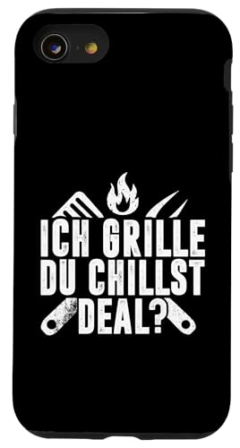 Ich grille du chillst Vatertag Papa Familie Humor Für Männer Hülle für iPhone SE (2020) / 7 / 8 von Ich grille du chillst Grillen Vatertag Geschenk