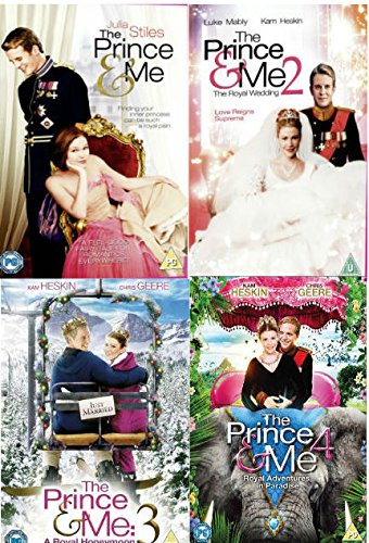 Prince and Me Complete All 4 Movies DVD Film Anthology Collection [4 Discs] Part 1, 2: A Royal Wedding, 3:A Royal Honeymoon, 4:Royal Adventures in Paradise + Extras von Icon Home Entertainment