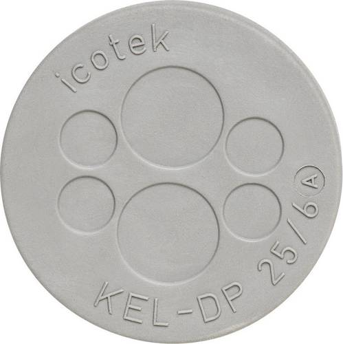 Icotek KEL-DP 25/4 Kabeldurchführungsplatte Klemm-Ø (max.) 8mm Elastomer Grau 1St. von Icotek
