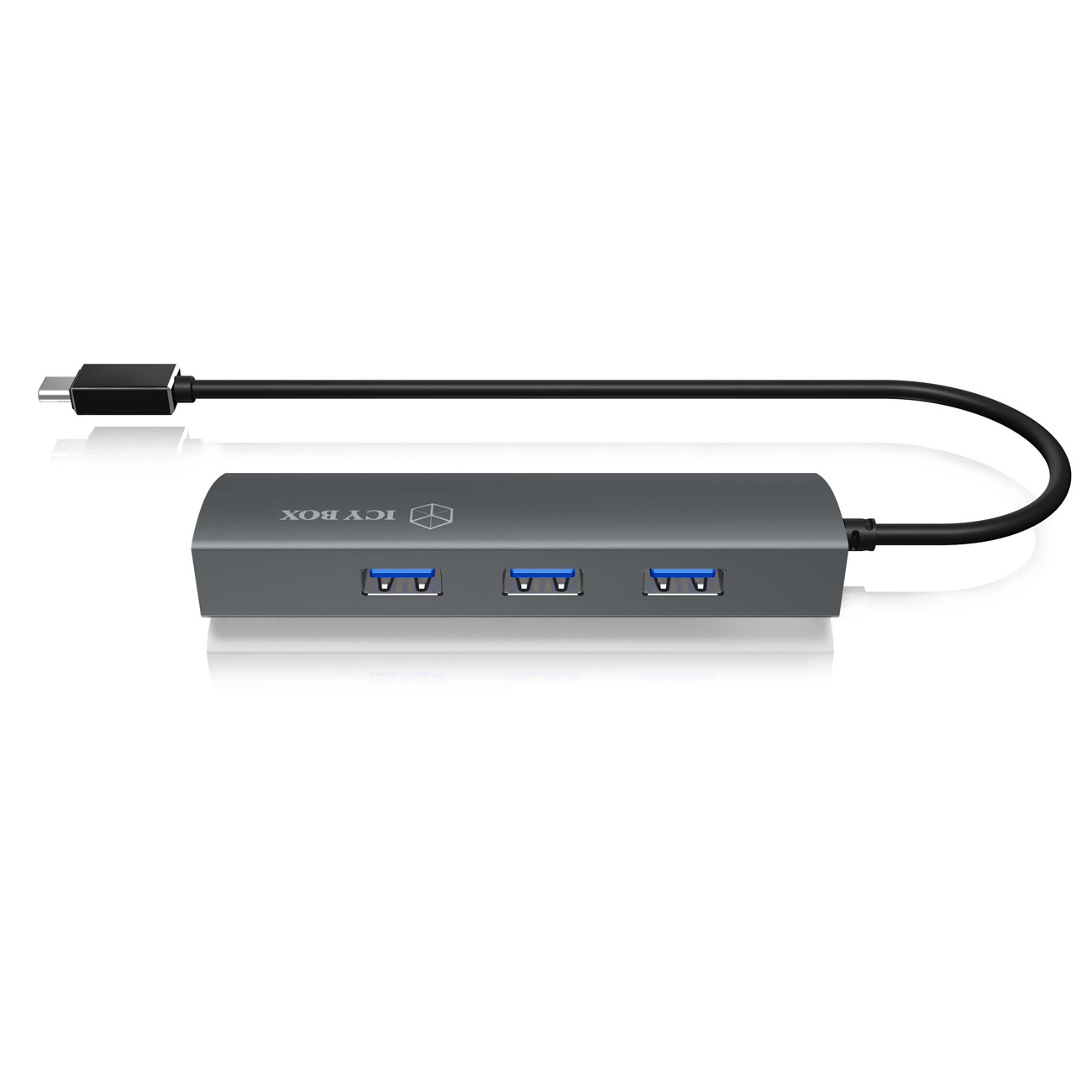 Hub 3-Port IcyBox USB 3.0 IB-HUB1406-C Aluminium Gehäuse (b retail Hub 3-Port IcyBox USB 3.0 IB-HUB1406-C Aluminium Gehäuse (b retail von Icy Box