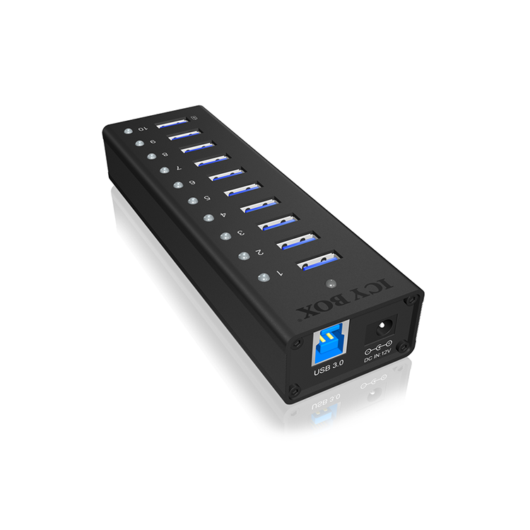 ICY BOX 10 Port Hub mit USB Type-A Anschluss, 1x Ladeanschluss ICY BOX 10 Port Hub mit USB Type-A Anschluss, 1x Ladeanschluss von Icy Box