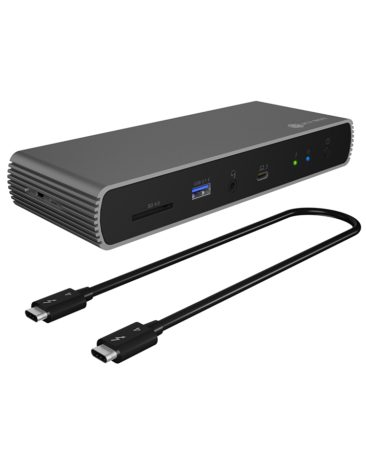 ICY BOX 10 in 1 Thunderbolt™ 4 Dock mit 2x 4K@60 Hz Videoausgang von Icy Box