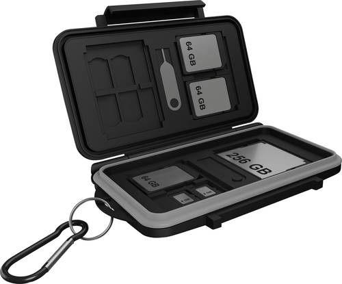 ICY BOX 60751 Speicherkarten-Tasche SD-Karte, microSD-Karte, CFast-Karte Schwarz/Grau von Icy Box