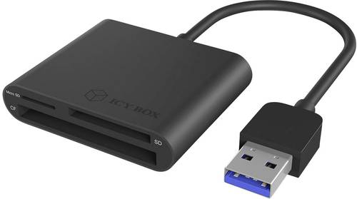 ICY BOX Externer Speicherkartenleser USB 3.2 Gen 1 (USB 3.0) Schwarz von Icy Box