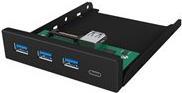 ICY BOX IB-HUB1418-i3 - Hub - 3 x SuperSpeed USB 3.0 + 1 x USB-C - Plugin-Modul (IB-HUB1418-I3) von Icy Box