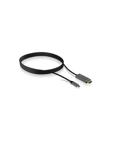 ICY BOX HDMI Anschlusskabel HDMI-A Stecker 1.8m Schwarz, Silber IB-CB020-C HDMI-Kabel von Icy Box