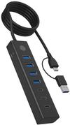 ICY BOX Hub ib-hub1737-c3 7-port usb 3.2 gen 1 hub, 3x usb type-c., 4x usb type-a (IB-HUB1737-C3) von Icy Box