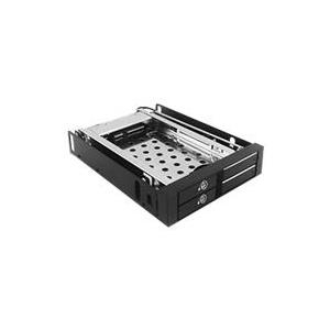 ICY BOX IB-2227StS HDD Wechselrahmen f. 2x 6,4cm 2.5 9.5 mm SATA HDD und SSD Schloss Hot Swap Metallrahmen silber und schwarz (20918) von Icy Box