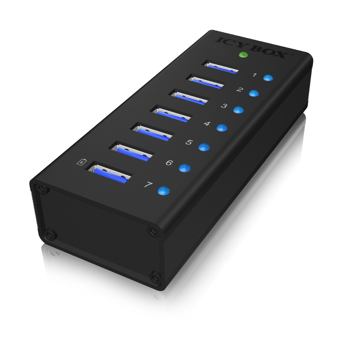 ICY BOX IB-AC618 - 7 Port USB 3.0 Hubmit USB Ladeport ICY BOX IB-AC618 - 7 Port USB 3.0 Hubmit USB Ladeport von Icy Box