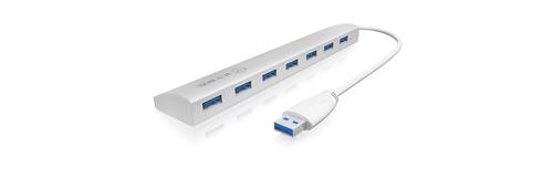 ICY BOX IB-AC6701 7 Port USB 3.2 Gen 1-Hub (USB 3.0) Silber von Icy Box