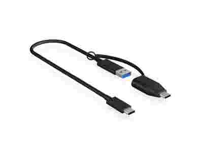 ICY BOX IB-CB033 USB Kabel USB 3.2 Gen 2 (3.1 Gen 2) 0,35 m USB C USB A Schwarz von Icy Box