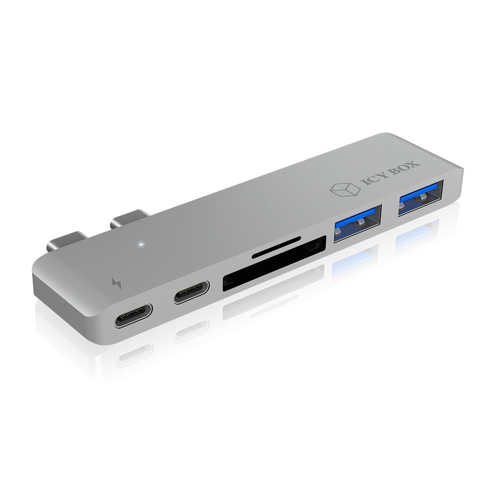 ICY BOX IB-DK4036-2C Dual USB Type-C Dockingstation [1x Thunderbolt 3, 1x USB TYP-C, 2x USB 3.0, 1x SD/microSD Dual-Kartenleser] von Icy Box