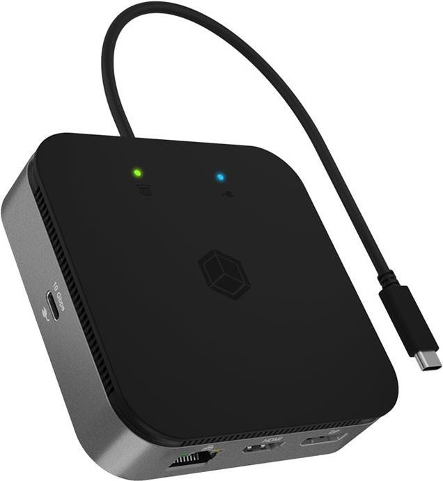 ICY BOX IB-DK408-C41 USB4 DockingStation mit zweifacher Videoausgabe HDMI oder DisplayPort unterstuetzen bis zu 8K 30 Hz (60790) von Icy Box