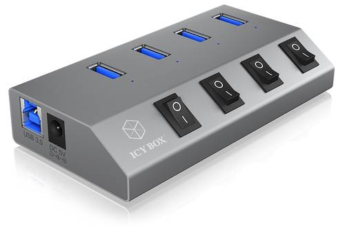 ICY BOX IB-HUB1405 4 Port USB 3.2 Gen 1-Hub (USB 3.0) Anthrazit von Icy Box