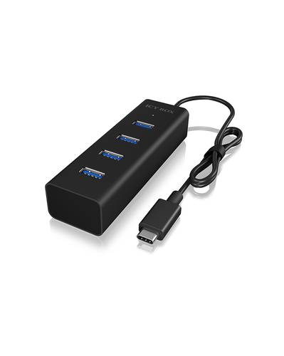 ICY BOX IB-HUB1409-C3 4 Port USB-C® (USB 3.2 Gen 2) Multiport Hub Schwarz von Icy Box