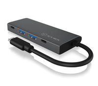 ICY BOX IB-HUB1428-C31 USB 3.2 Gen 2 (3.1 Gen 2) Type-C 10000 Mbit/s Anthrazit, Schwarz von Icy Box