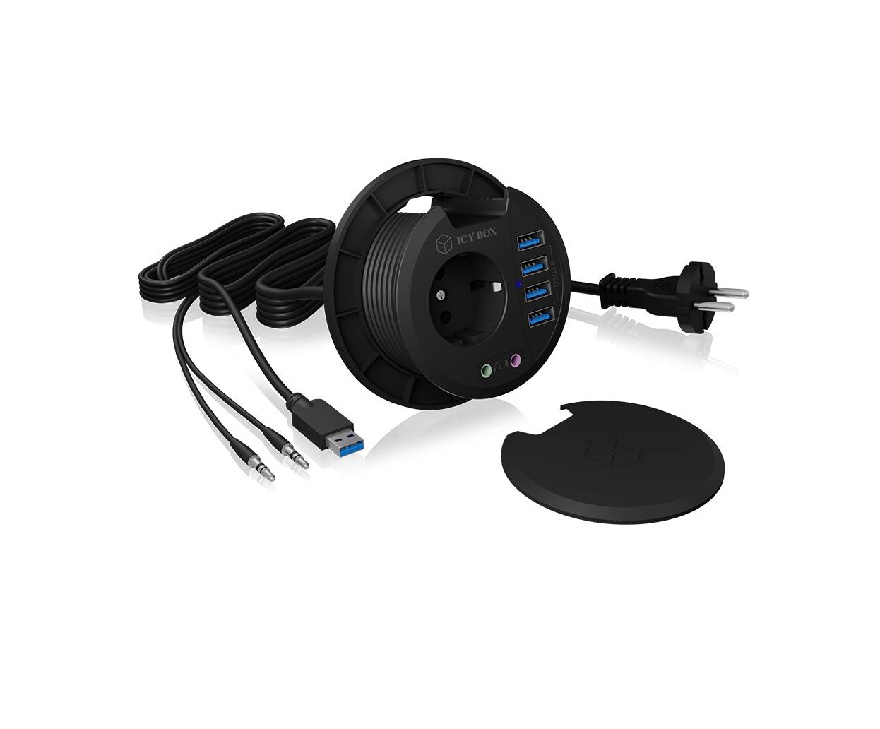 Hub 4-Port IcyBox USB 3.0 IB-Hub1430 Tisch-Hub extern retail Hub 4-Port IcyBox USB 3.0 IB-Hub1430 Tisch-Hub extern retail von Icy Box