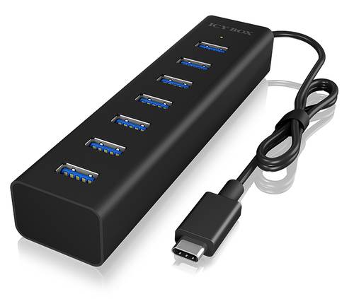 ICY BOX IB-HUB1700-C3 7 Port USB-C® (USB 3.2 Gen 2) Multiport Hub Schwarz von Icy Box