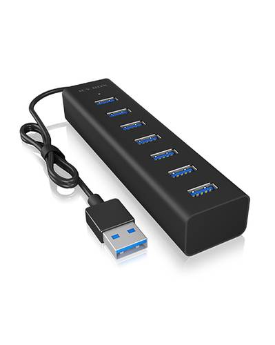 ICY BOX IB-HUB1700-U3 7 Port USB 3.2 Gen 1-Hub (USB 3.0) Schwarz von Icy Box