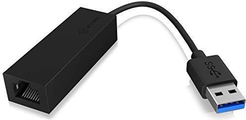 ICY BOX USB 3.0 A-Type zu RJ-45 Ethernet Port - Kabelgebunden - USB - Ethernet - 1000 Mbit/s - Schwarz (IB-AC501a) von Icy Box