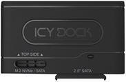 ICY DOCK EZ-Adapter MB104U-1SMB - Speicher-Controller - 2.5, M.2 (6,4 cm) - M.2 Card (PCIe NVMe & SATA) / SATA SSD - USB 3,2 (Gen 2) - Schwarz (MB104U-1SMB) von Icy Box
