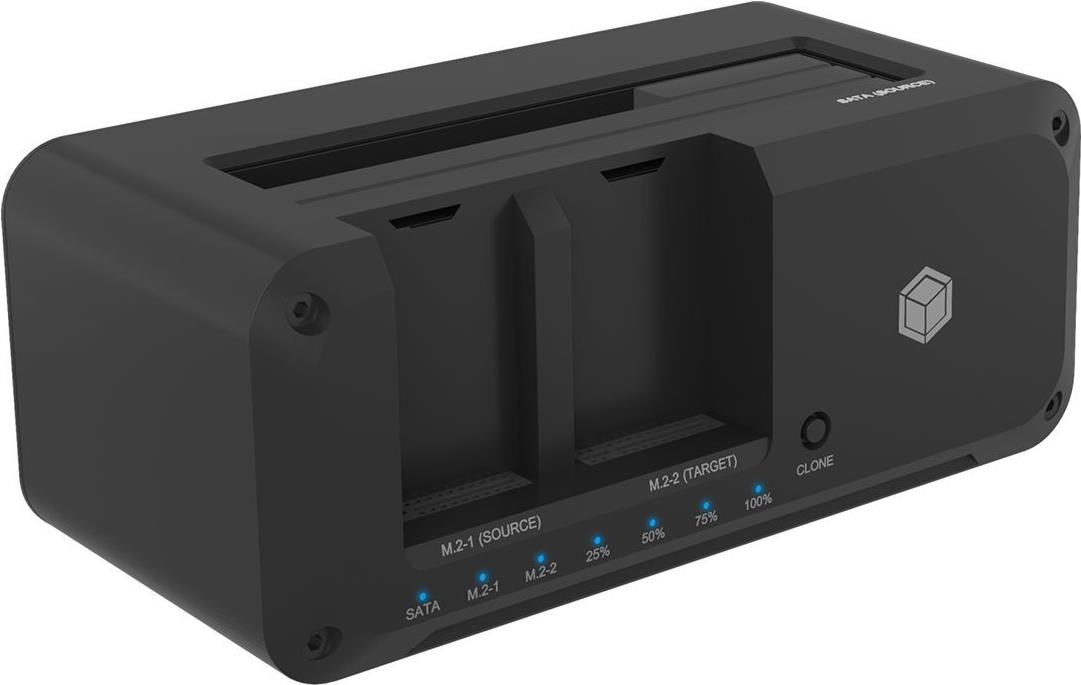Icy Box IB-2924MSCL-C31 Clone and DockingStation for 1x 2.5/3.5 to 1x M.2 NVMe or M.2 to M.2, access 3 drives as Docking, Host USB 3.2 (IB-2924MSCL-C31) von Icy Box