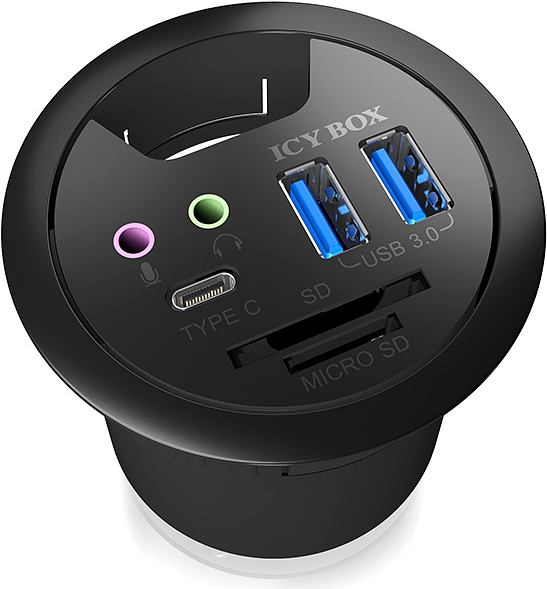 RaidSonic ICY BOX IB-HUB1404A - Hub - 2 x SuperSpeed USB 3.0 + 1 x USB-C - für Unterputzmontage geeignet (IB-HUB1404A) von Icy Box