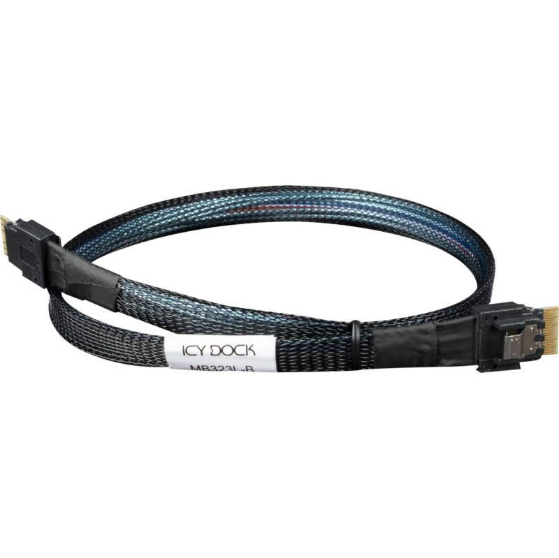 Kabel SlimSAS x8 SFF-8654 > 2x SlimSAS x4 SFF-8654 von Icy Dock