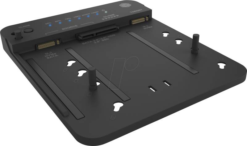 ICY 2913MCL-C31 - Dual Copy/Dock Station 2x M.2 NVMe & 2.5''/3.5'' SATA HDD/SSD, US von Icybox
