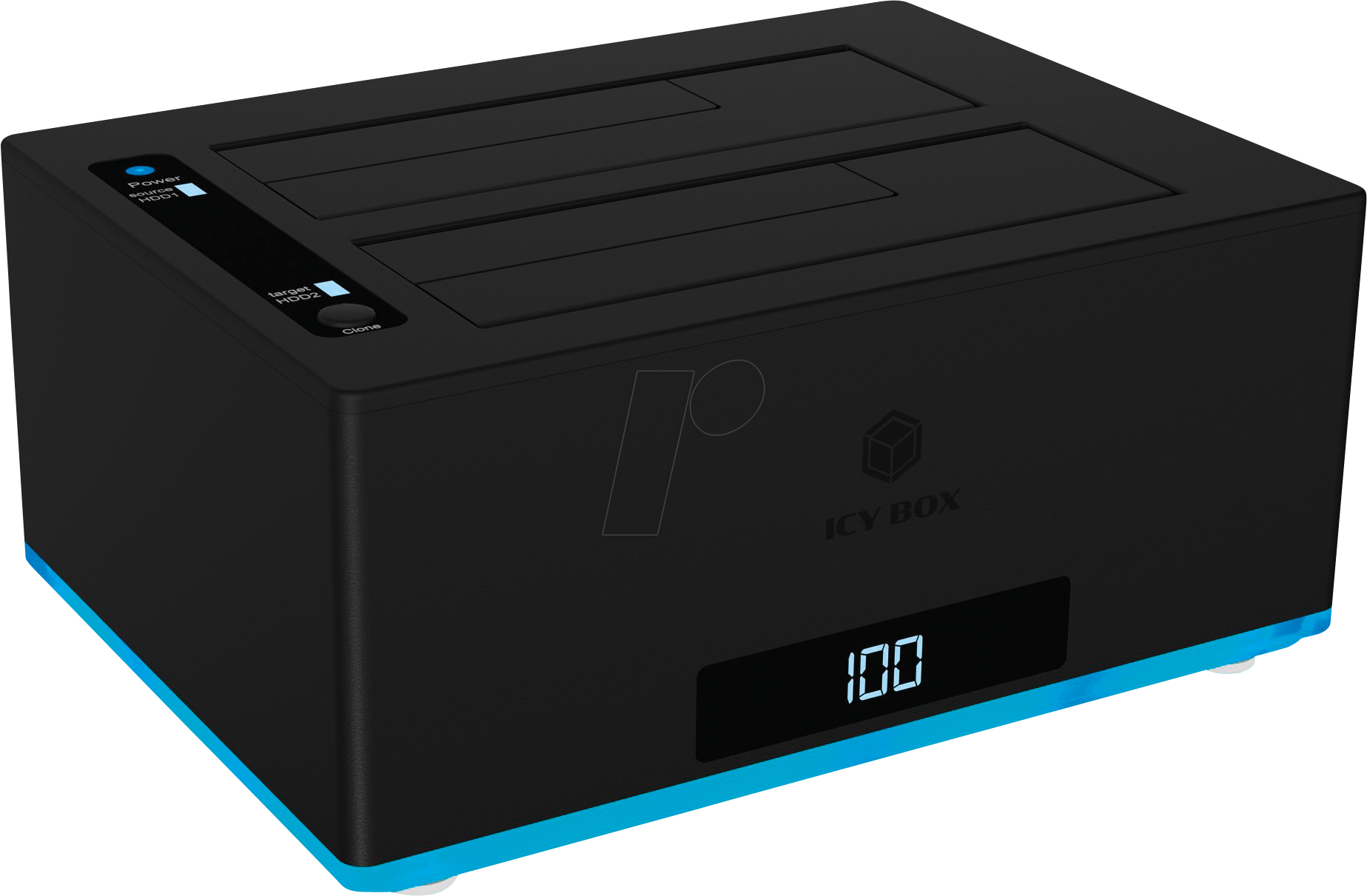 ICY IB-127CL-U3 - Dual Docking- und Klonstation 2.5''/3.5'' SATA HDD/SSD, USB 3.0 von Icybox