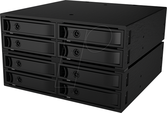 ICY IB-2281SAS - Wechselrahmen 2x 5.25 für 8x 2.5 SAS/SATA, 12 Gb/s von Icybox