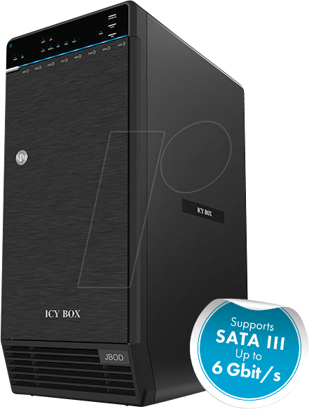ICY IB-3680SU3 - 8x 3.5'' SATA HDD Gehäuse, USB 3.0/eSATA von Icybox