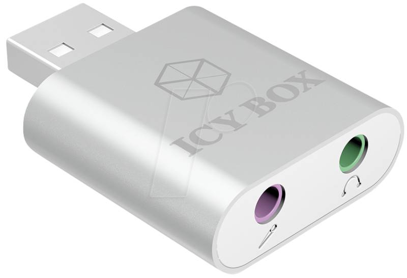 ICY IB-AC527 - Soundkarte, extern, USB 2.0, 3.5 mm, weiß von Icybox