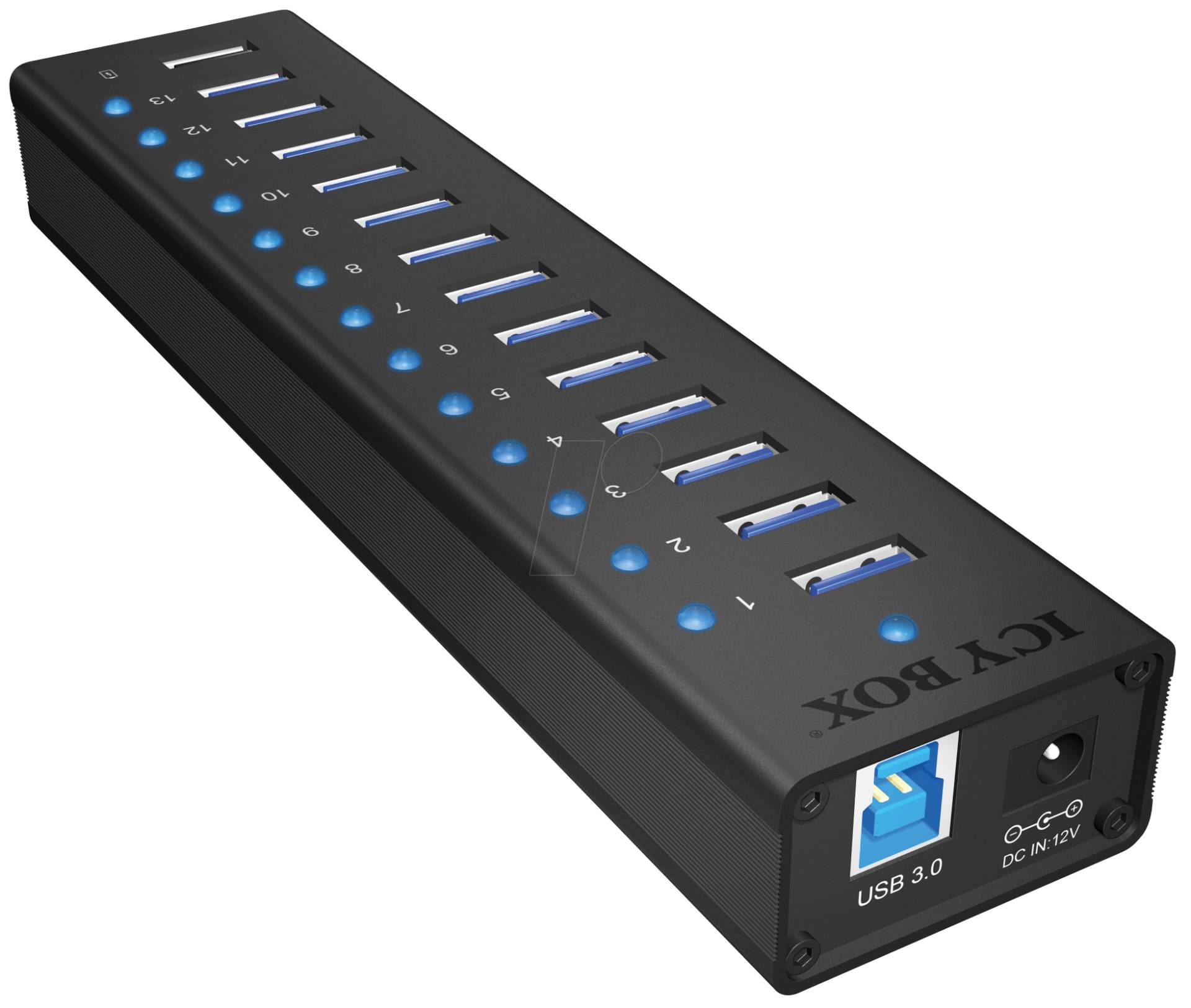 ICY IB-AC6113 - USB 3.0 HUB 13-Port + 1x Ladeport, Aktiv von Icybox