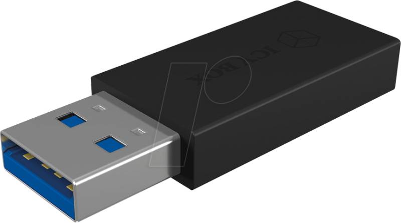 ICY IB-CB015 - USB 3.1 Adapter, A Stecker auf C Buchse, schwarz von Icybox