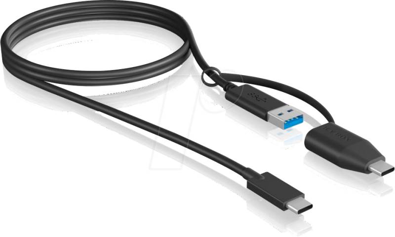 ICY IB-CB034 - USB 10 Gb/s Type-C® zu USB-A & Type-C® Kabel, 1,00 m von Icybox