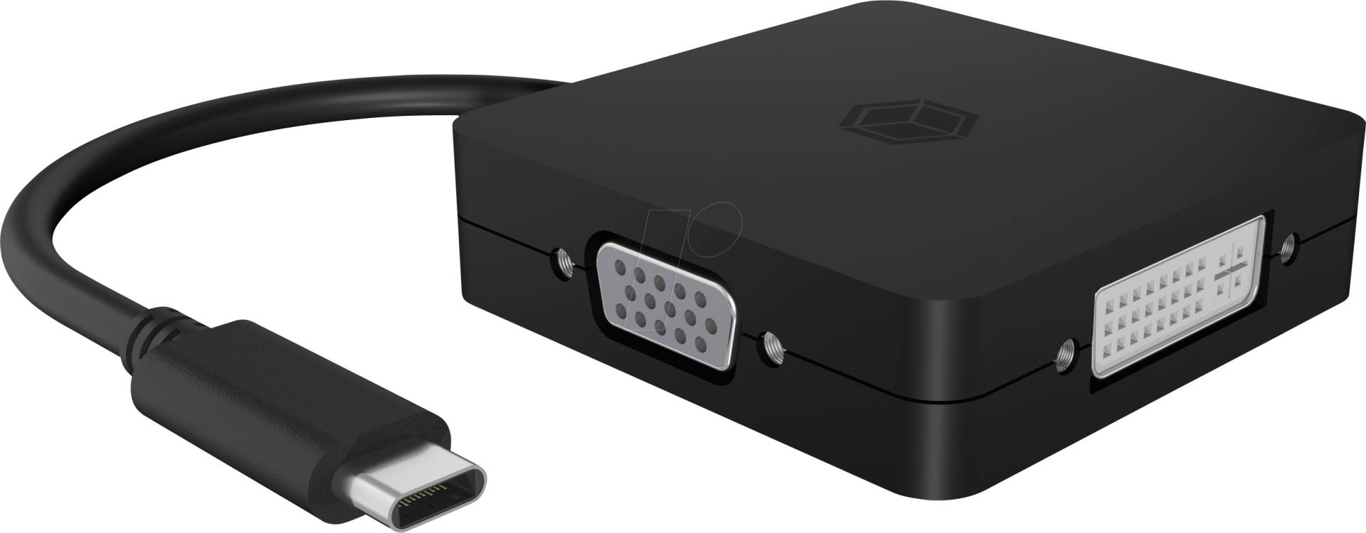 ICY IB-DK1104-C - Adapter USB C  > DP+HDMI+DVI+VGA, 4K 60 Hz von Icybox