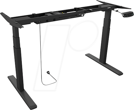 ICY IB-EW205B-T - Elektrisch verstellbares Schreibtischgestell, 2 Motor, schwarz von Icybox