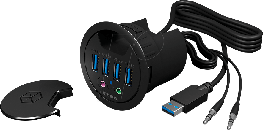 ICY IB-HUB1403A - USB 3.0 Typ-A 4 Port Desk-Hub + Audio ICY IB-HUB1403A - USB 3.0 Typ-A 4 Port Desk-Hub + Audio von Icybox