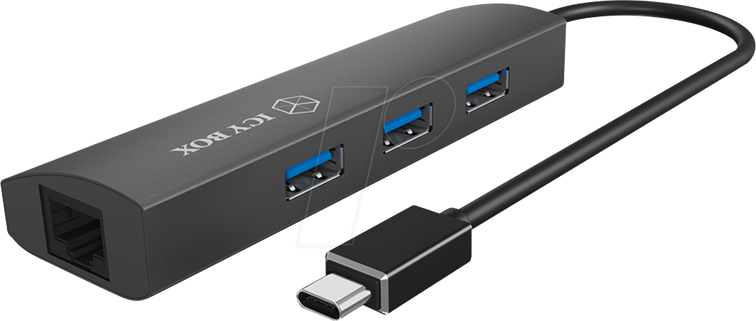 ICY IB-HUB1406-C - USB 3.0 Typ-C, 3 Port Hub USB Typ-A + Gigabit-LAN ICY IB-HUB1406-C - USB 3.0 Typ-C, 3 Port Hub USB Typ-A + Gigabit-LAN von Icybox