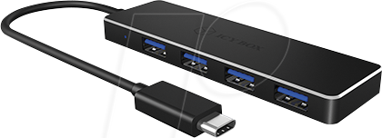 ICY IB-HUB1410C3 - USB 3.0 4 Port Hub, USB-A, schwarz von Icybox