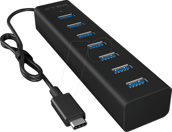 ICY IB-HUB1700C3 - USB 3.0 Typ-C, 7 Port Hub USB Typ-A von Icybox