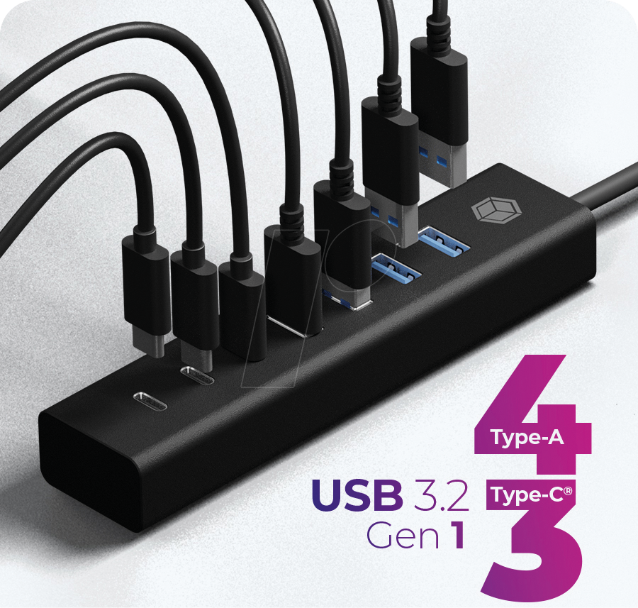 ICY IB-HUB1737C3 - USB 3.0 Typ-A/C, 7 Port Hub USB Typ-A/C ICY IB-HUB1737C3 - USB 3.0 Typ-A/C, 7 Port Hub USB Typ-A/C von Icybox