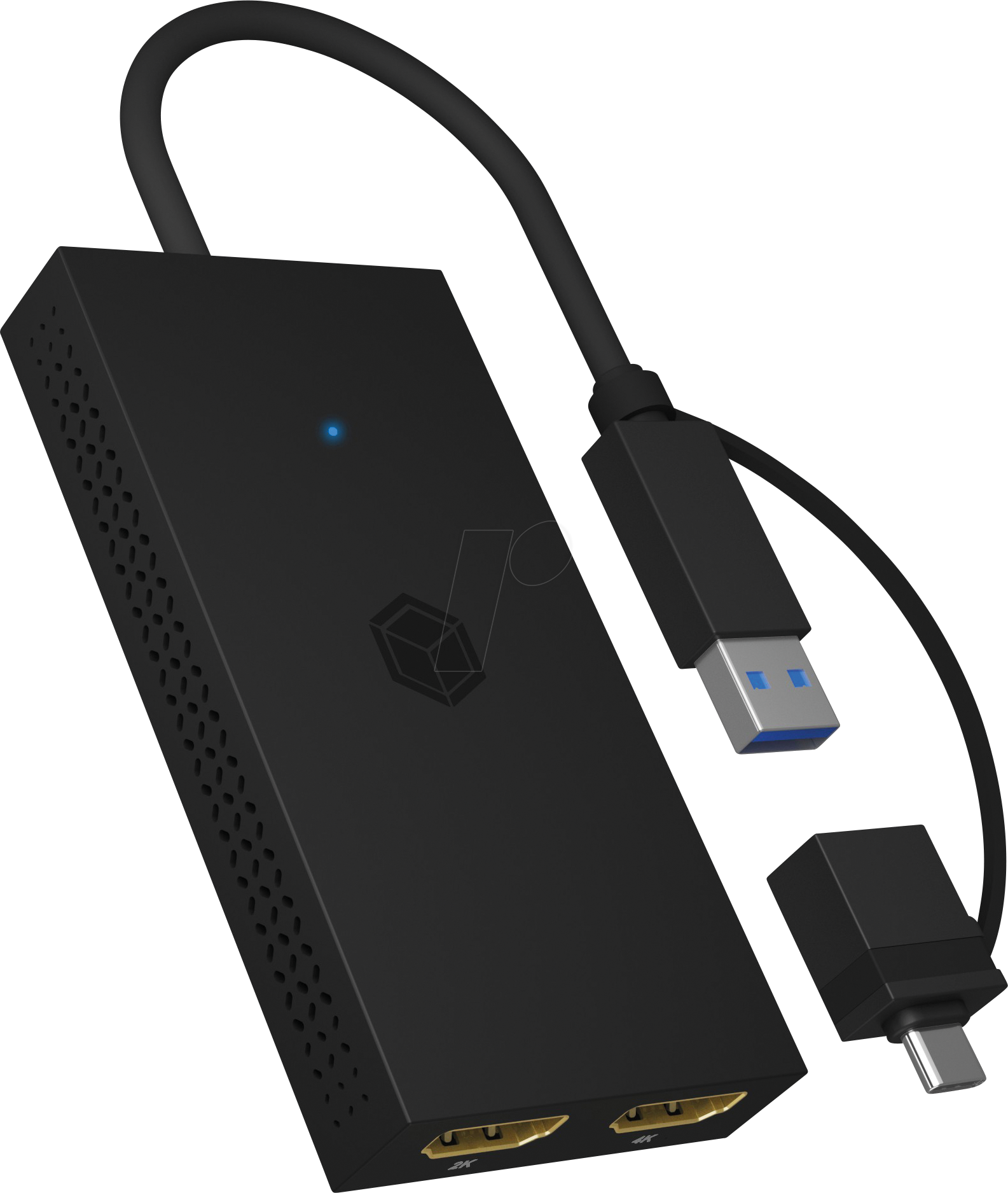 ICY IB-SPL1029AC - Adapter USB A/C  > 2x HDMI, 4K 30 Hz von Icybox