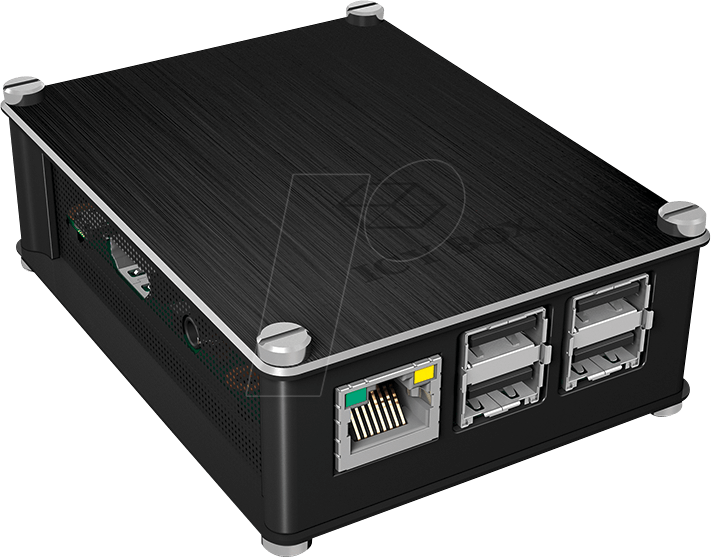 RPI CASE ALU 102 - Gehäuse für Raspberry Pi 3, Alu, schwarz RPI CASE ALU 102 - Gehäuse für Raspberry Pi 3, Alu, schwarz von Icybox