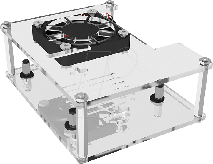 RPI CASE RP106 - Gehäuse für Raspberry Pi 5, Kunststoff, transparent von Icybox