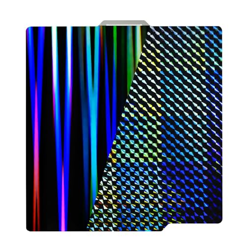 IdeaFormer H1H Druckplatte für Bambulab X1C X1 X1E P1P P1S A1, Doppelseitig Textured Rainbow Steak+Phantom H1H Spring Steel Platte Druckbett für Bambu Lab 257x257mm von IdeaFormer