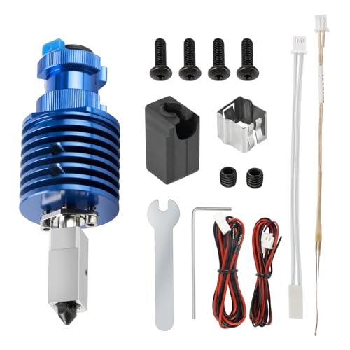 IdeaFormer Upgrade V6 Hotend, High Flow Hochtemperatur V6 Hotend mit 0.4 mm Nozzle aus gehärtetem Stahl, 24V 48W Ceramic Heater, NTC100K Thermistor für Prusa i3 MK3, MK3S, MK2, MK2S, Voron 2.4 von IdeaFormer